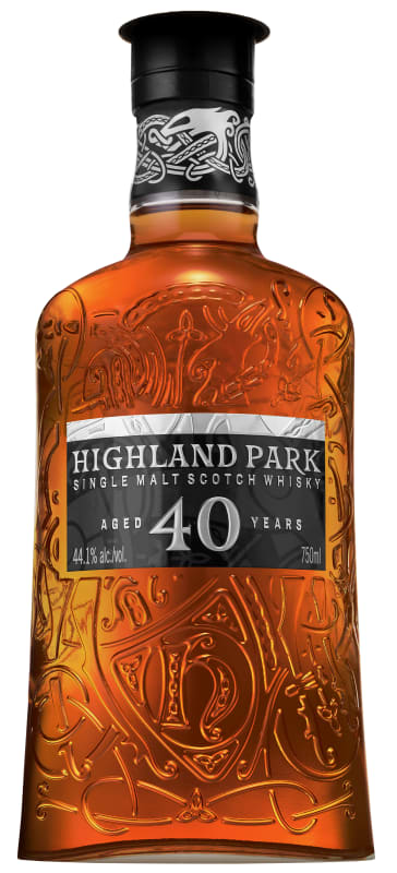 Highland Park 40 Year Single Malt Scotch Whisky Front Bottle Shot