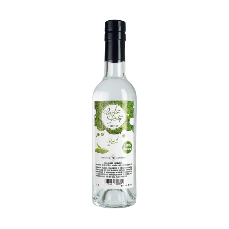 G.E Massenez Garden Party Basil Liqueur (375ML half-bottle) Front Bottle Shot