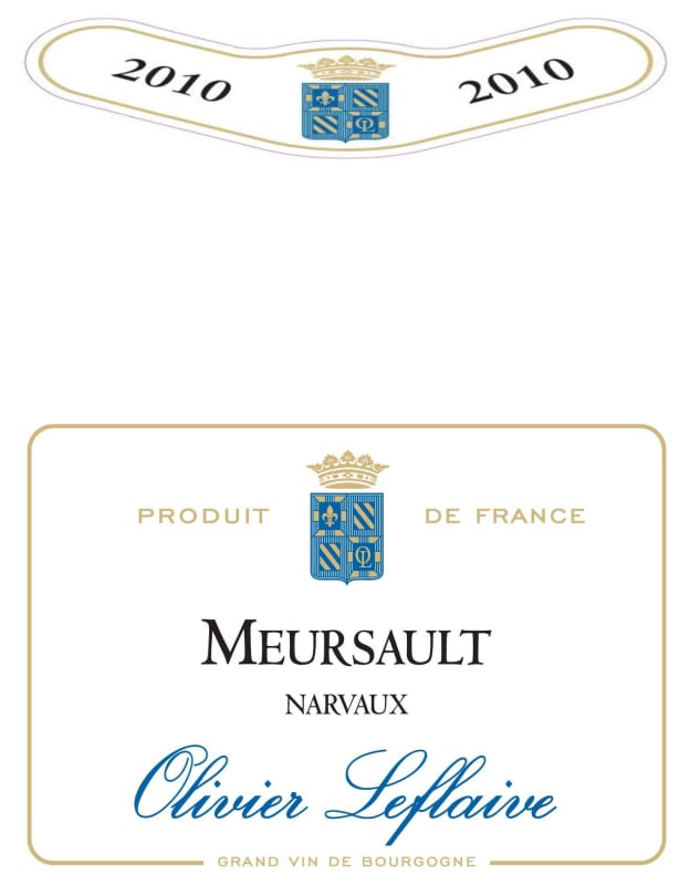 Olivier Leflaive Meursault Les Narvaux 2010 Front Label