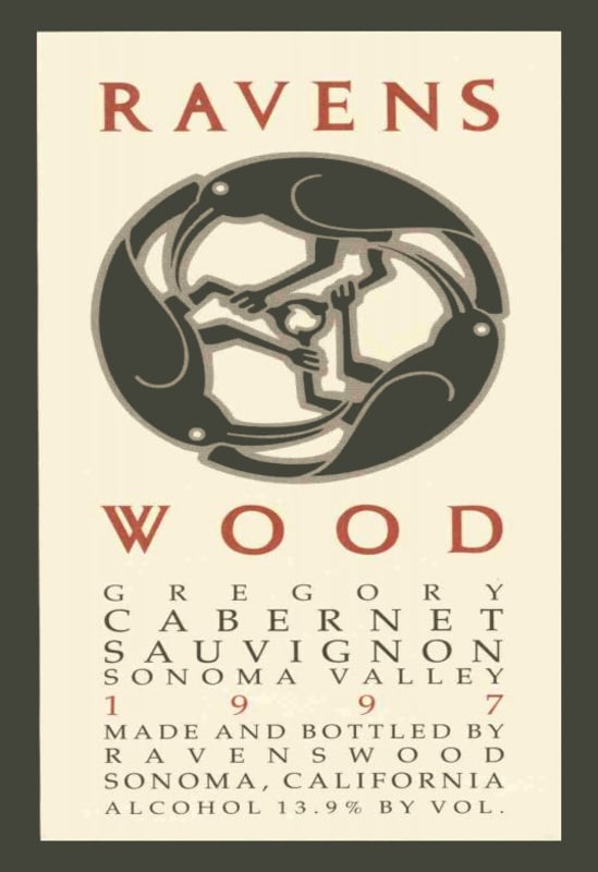 Ravenswood Gregory Vineyard Cabernet Sauvignon 1997 Front Label
