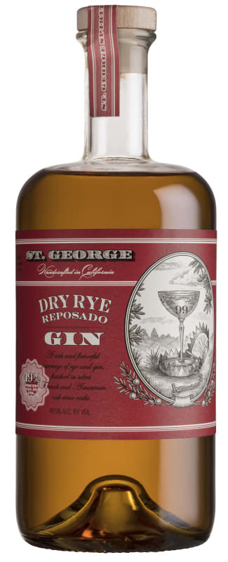 St. George Spirits Dry Rye Reposado Gin Front Bottle Shot