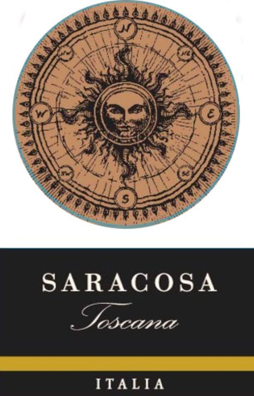 Saracosa Toscana Rosso 2015 Front Label