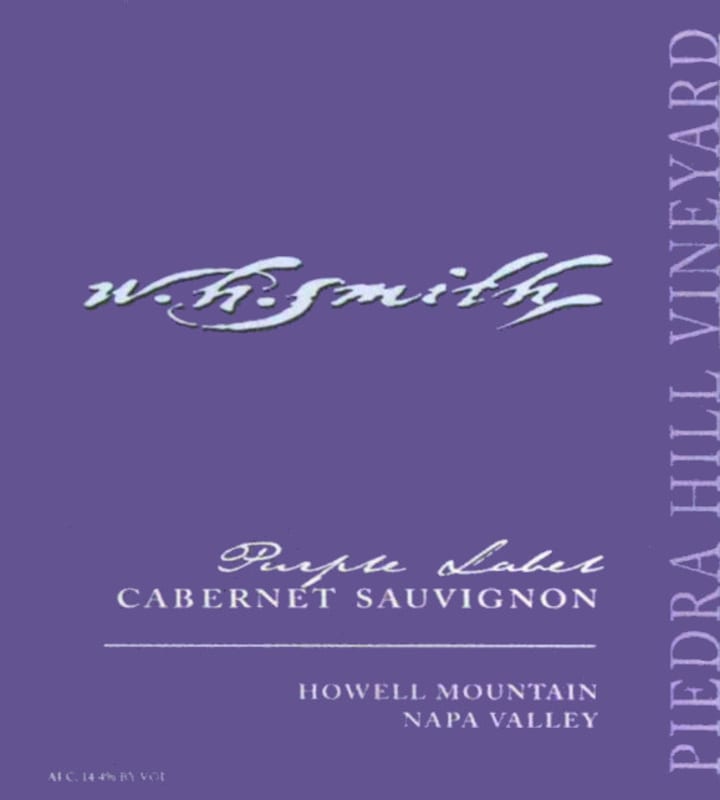W.H. Smith Piedra Hill Purple Label Cabernet Sauvignon 2007 Front Label