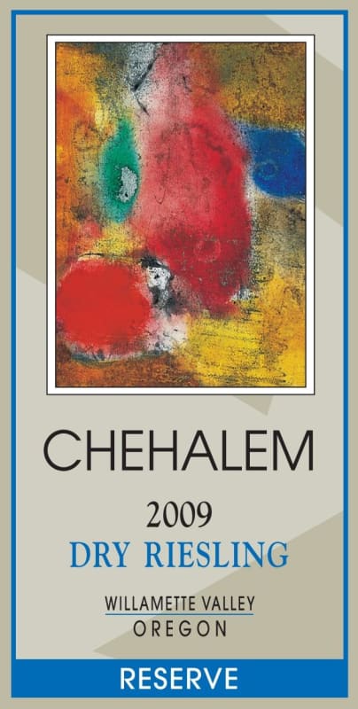 Chehalem Reserve Dry Riesling 2009 Front Label
