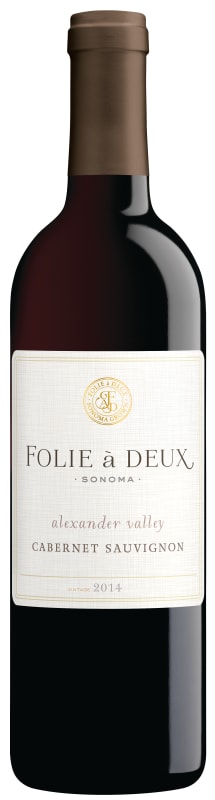 Folie a Deux Alexander Valley Cabernet Sauvignon 2014 Front Bottle Shot
