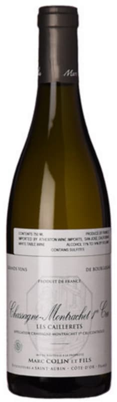 Marc Colin Chassagne-Montrachet En Cailleret Premier Cru 2016 Front Bottle Shot