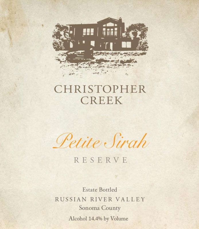 Chirstopher Creek Reserve Petite Sirah 2014 Front Label