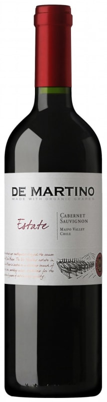 De Martino Estate Organic Cabernet Sauvignon 2015 Front Bottle Shot