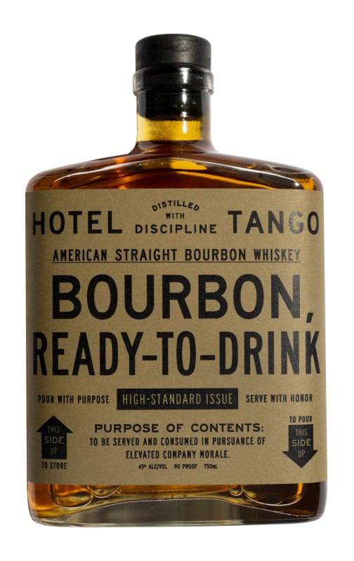 Hotel Tango Distillery Bourbon Whiskey Front Bottle Shot