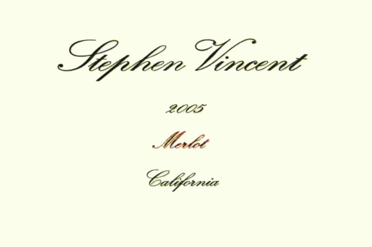 Stephen Vincent Merlot 2005 Front Label