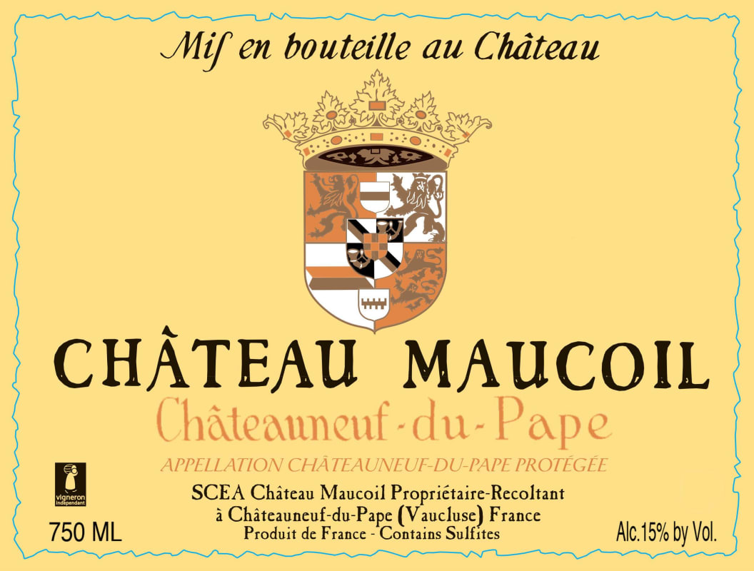 Chateau Maucoil Chateauneuf-du-Pape 2017 Front Label