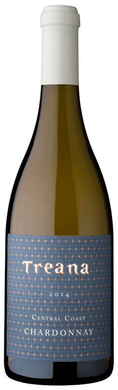 Treana Chardonnay 2014 Front Bottle Shot