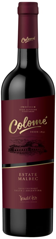 Bodega Colome Estate Malbec 2022 Front Bottle Shot