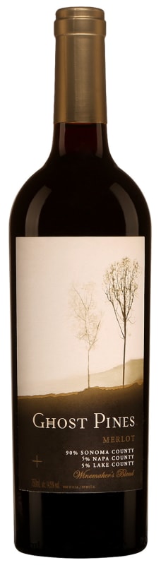 Ghost Pines Merlot 2017 Front Bottle Shot