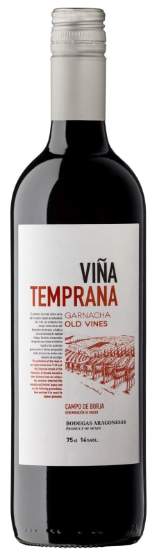 Bodegas Aragonesas Vina Temprana Old Vines Garnacha 2021 Front Bottle Shot