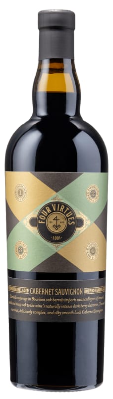 Four Virtues Bourbon Barrel Aged Cabernet Sauvignon 2018 Front Bottle Shot