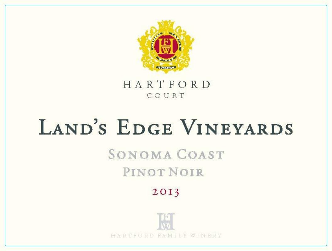 Hartford Court Land's Edge Pinot Noir 2013 Front Label