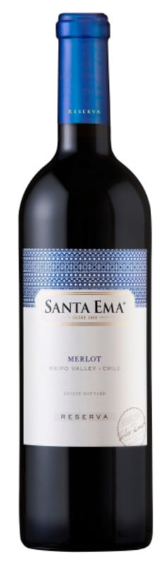 Santa Ema Reserva Merlot 2019 Front Bottle Shot
