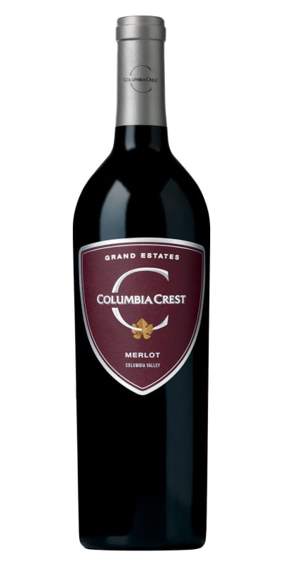 Columbia Crest Grand Estates Merlot 2018 Front Bottle Shot