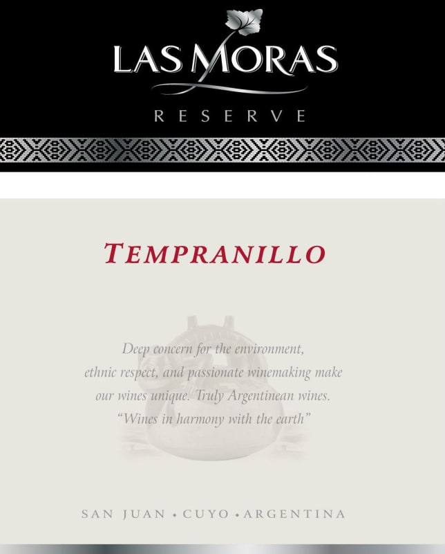 Finca Las Moras Reserve Tempranillo 2013 Front Label