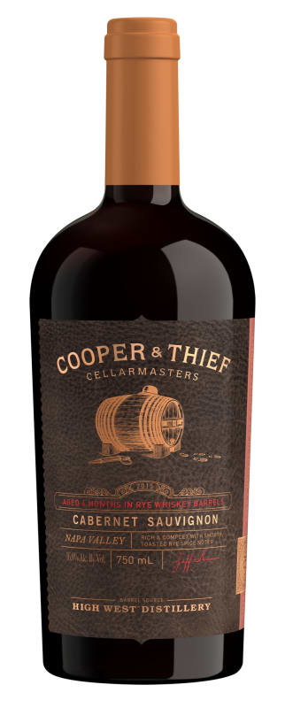 Cooper & Thief Rye Whiskey Barrel Aged Cabernet Sauvignon 2016 Front Bottle Shot