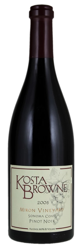 Kosta Browne Miron Vineyard Pinot Noir 2005 Front Bottle Shot