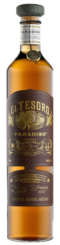 El Tesoro Paradiso Extra Anejo Tequila Front Bottle Shot