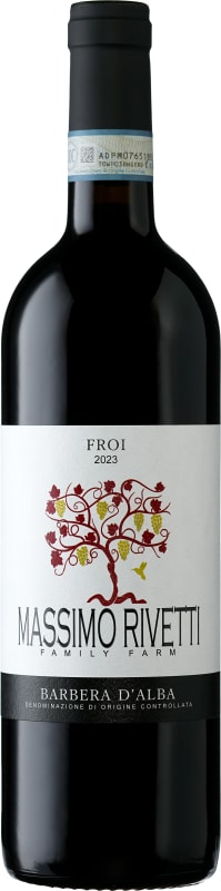 Massimo Rivetti Froi Barbera d'Alba 2023 Front Bottle Shot