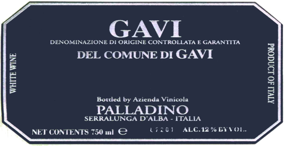 Palladino Gavi del Comune di Gavi 2019 Front Label