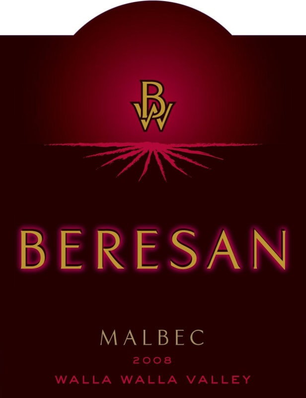 Beresan Winery Malbec 2008 Front Label