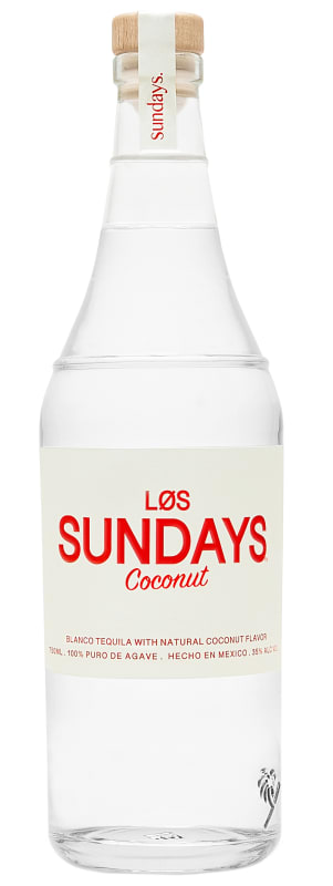 Los Sundays Coconut Tequila Front Bottle Shot