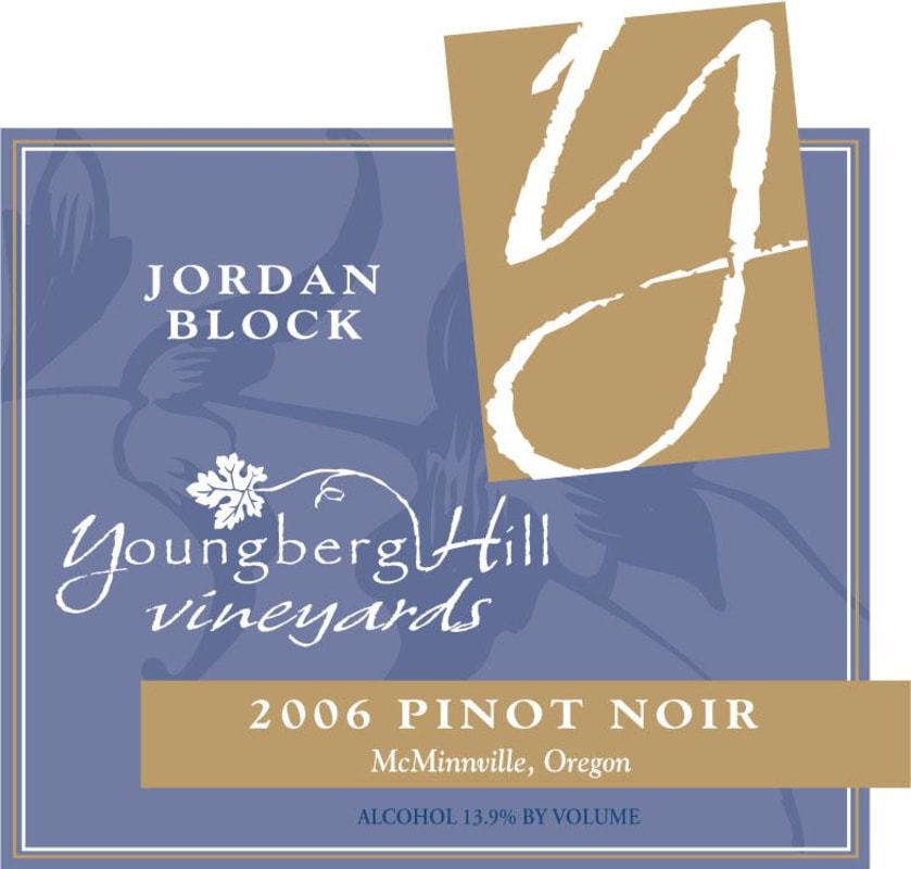 Youngberg Hill Vineyards Jordan Pinot Noir 2006 Front Label