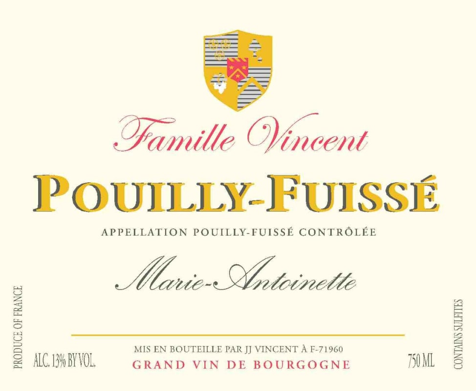 Famille Vincent Pouilly-Fuisse Marie-Antoinette (375ML half-bottle) 2024 Front Label