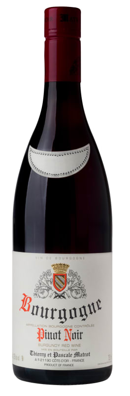 Domaine Matrot Bourgogne Pinot Noir 2016 Front Bottle Shot