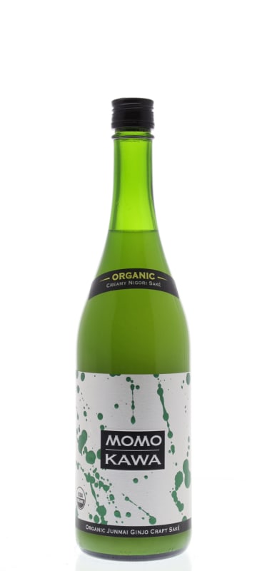 Momokawa Organic Junmai Ginjo Nigori Front Bottle Shot