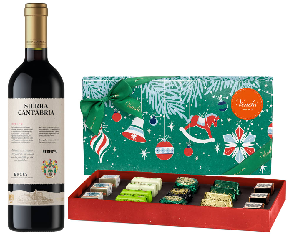 Rioja Reserva & Venchi Vintage Dream Chocolates Gift Set Gift Product Image