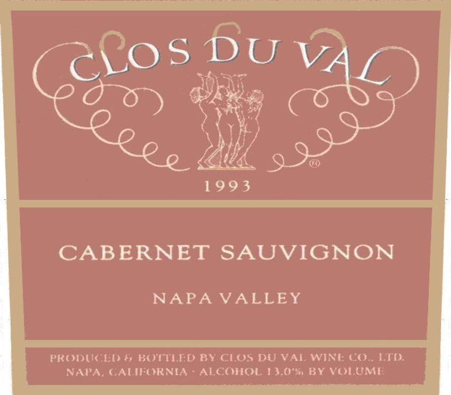 Clos du Val Napa Valley Cabernet Sauvignon 1993 Front Label