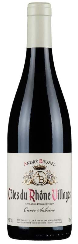 Andre Brunel Cotes du Rhone Villages Cuvee Sabrine 2020 Front Bottle Shot