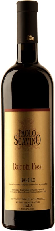 Paolo Scavino Barolo Bric del Fiasc 1988 Front Bottle Shot