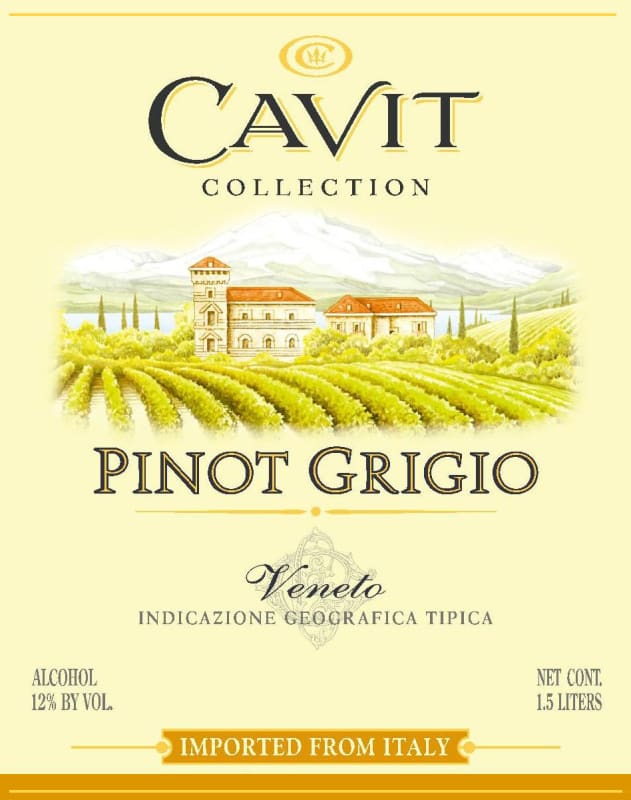 Cavit Pinot Grigio 2007 Front Label
