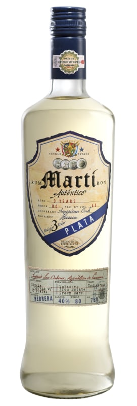 Marti Autentico Plata Rum Front Bottle Shot