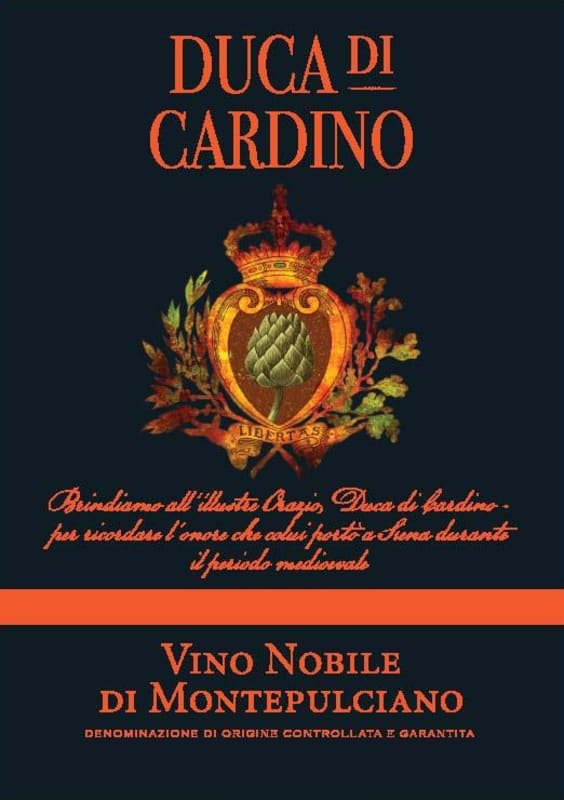 Duca di Cardino Vino Nobile di Montepulciano 2012 Front Label