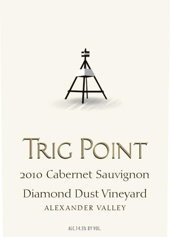 Trig Point Diamond Dust Vineyard Cabernet Sauvignon 2010 Front Label