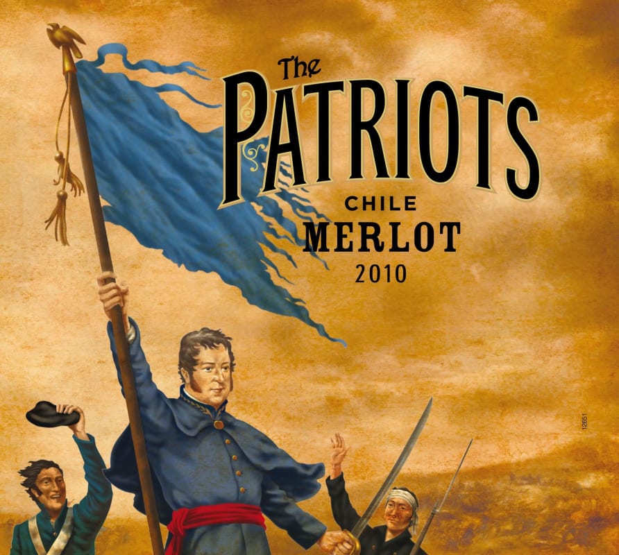 The Patriots Merlot 2010 Front Label