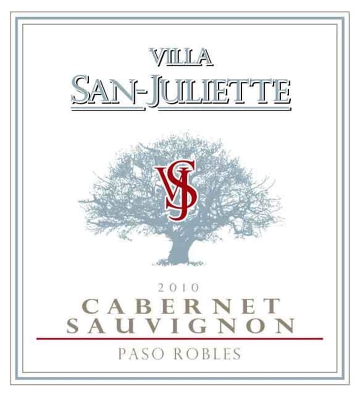 Villa San-Juliette Cabernet Sauvignon 2010 Front Label