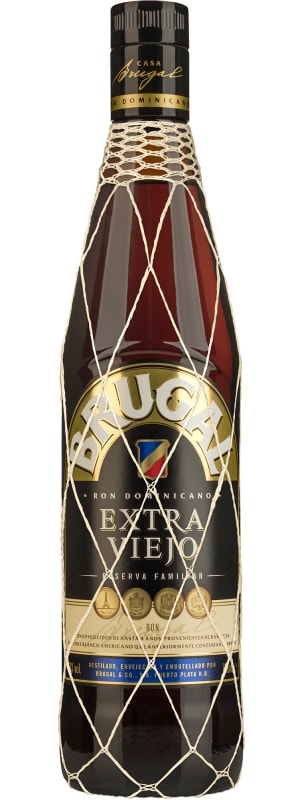 Brugal Extra Viejo Gold Rum Front Bottle Shot
