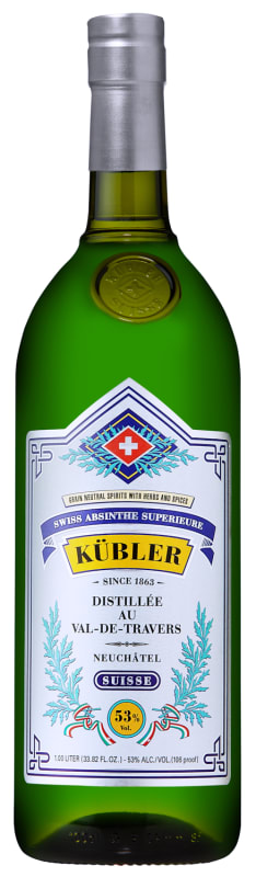 Kubler Absinthe (1 Liter) Front Bottle Shot