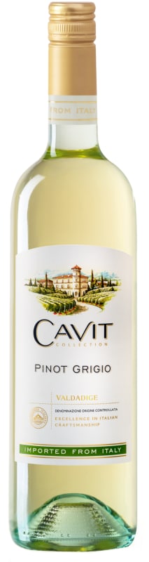 Cavit Pinot Grigio 2022 Front Bottle Shot