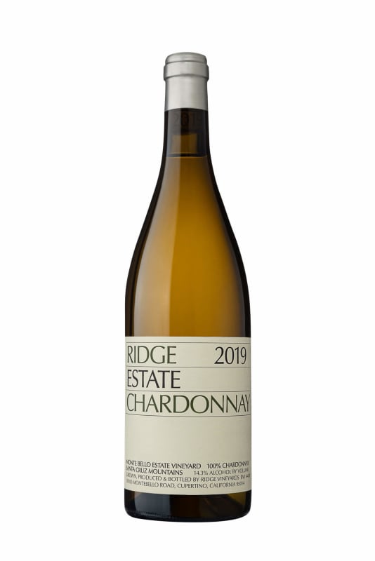 Ridge Estate Chardonnay 2019 Front Bottle Shot