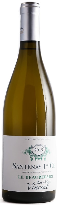 Jean-Marc Vincent Santenay Beaurepaire Premier Cru Blanc 2015 Front Bottle Shot